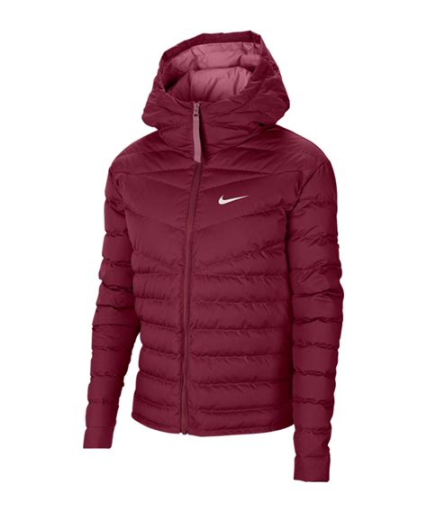 rote winterjacke damen nike